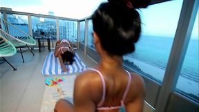 Filipina babe chokes on huge BBC in South Beach Miami