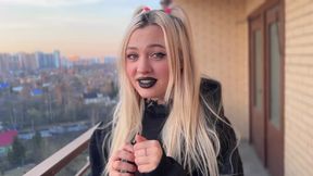 Perky goth babe Alain gets fucked with the neighbour