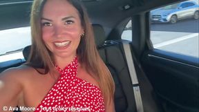 Public parking : my wet pussy can't wait! I moan and cum like a slut