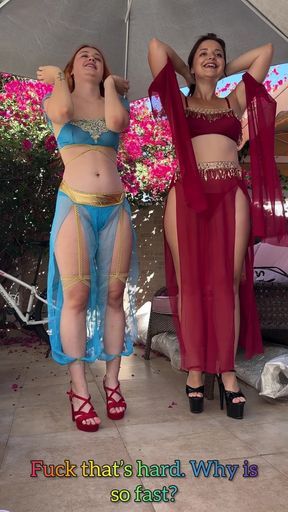 Sexy Backstages: Teens Dancing Sexy Tiktoks Naked on Heels