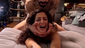 Cute teen submissive slave spanked tied up hard anal&#x1F44C; fucked and cummed in her asshole