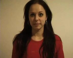 The first audition of Iveta the beautiful girl today a pornstar who masturbates her shaved pussy with a sex toy