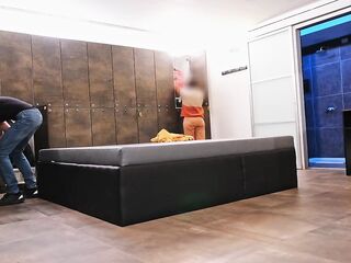 MIXED RESTROOM ADVENTURE: dickflash and exhibitionism for 2 bitches at swimming pool restroom