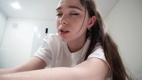 The young stepmother made a fancy breakfast. Fucked her on the kitchen table.