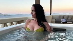 hot tub seduction with her stepmom