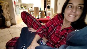 He fucks me silently while he&#039;s in the room.