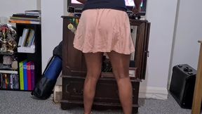 SHE KNEW I WAS WATCHING &mdash;  She Wasn't Wearing any Panties - UPSKIRT Tease POV
