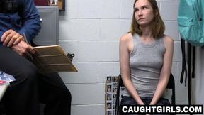 Teen Claire Roos undresses for close-up check