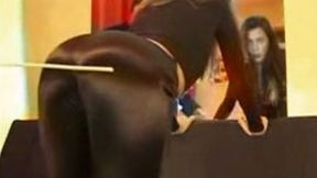 Check out this beautiful booty in tight black pants