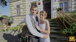 Bride Sarah Kay fucks stranger for money in front of her new husband