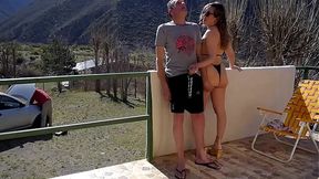 The cuckold doesn't realize that I'm fucking the neighbor right in front of him