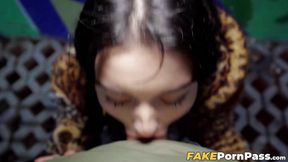 I shoved every inch of my cock deep into Crystal Cherrys hungry mouth and twat