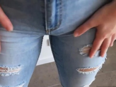 Stepsister Makes Me Cum in Her Panties and Jeans