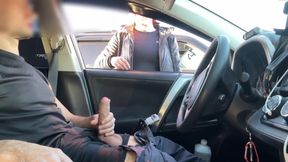 Parking Lot: She Can&#039;t Stop to Watch My Hard Cock Exposed Big Dick