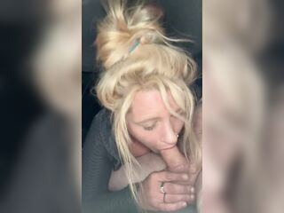 Golden-haired hooker gives a oral in public and lets the stud nut in her throat then spits the cum back out on his rod to suck in some greater amount
