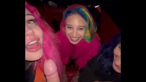 Women catch man on boat and take him orally