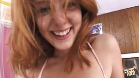 Racy Redhead Talks Dirty While a Thick Cock Slides Deep Inside of Her Tight Tush