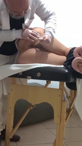 Patient Gets Fingered by Proctologist During Anal Exam.