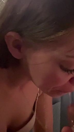 Deep Blowjob and Spitting on Cock in Car Compilation