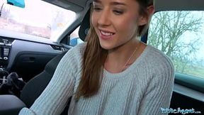 -public agent facial from a sexy czech model-